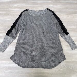 Soft Surroundings Gray Knit long Sleeve Short Top M